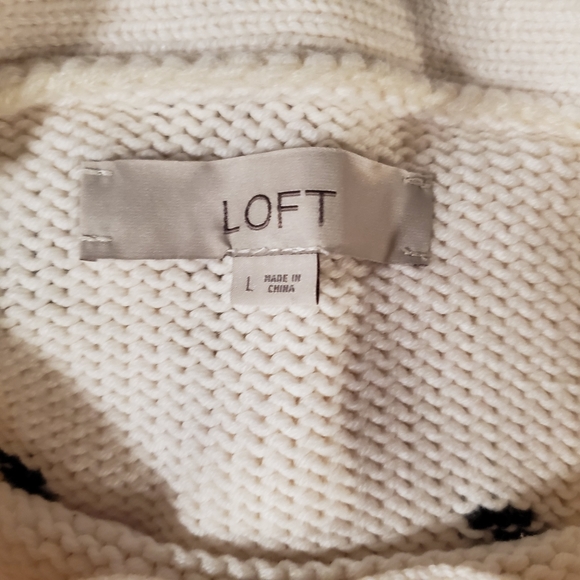 Loft cream and black bobble sweater large - Picture 6 of 8